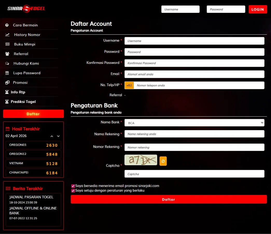 Panduan Cara Daftar Sinartogel